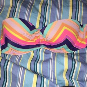 PINK striped Bandeau Top